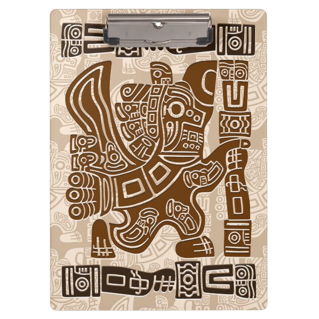 Porte-bloc Aztec Eagle Guerrier Tribal Art antique (Devant)