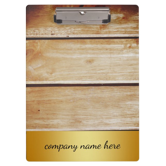 Porte-bloc Badge en or rétro Basse Bambou Texture Motif Clip (Devant)