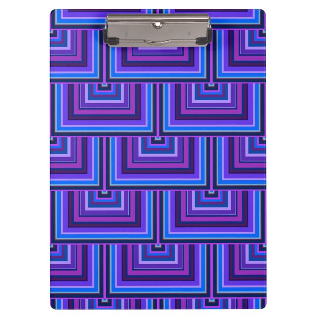 Porte-bloc balance carré bleue et violette (Devant)