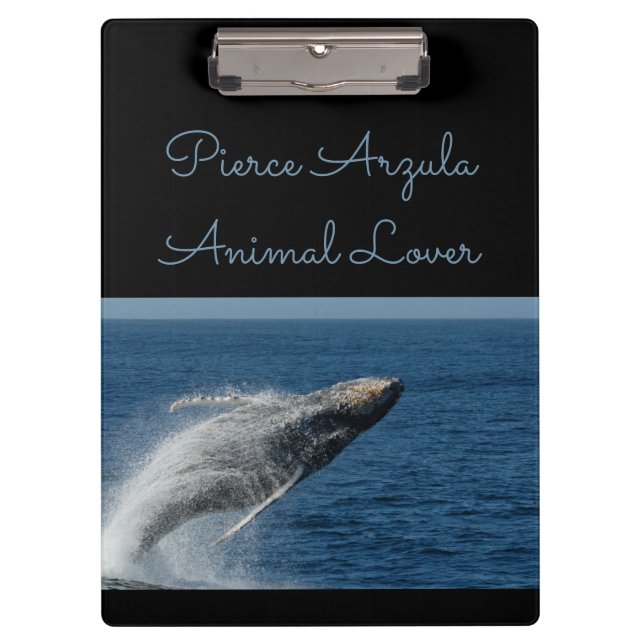 Porte-bloc Baleine à bosse - la portée : (Devant)