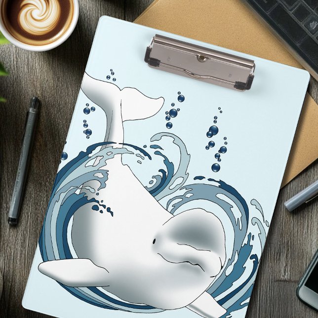 Porte-bloc Baleine Béluga Bleue (Créateur téléchargé)