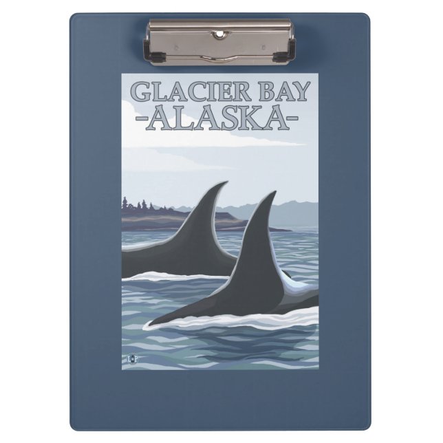 Porte-bloc Baleines #1 - baie de glacier, Alaska d'orque (Devant)