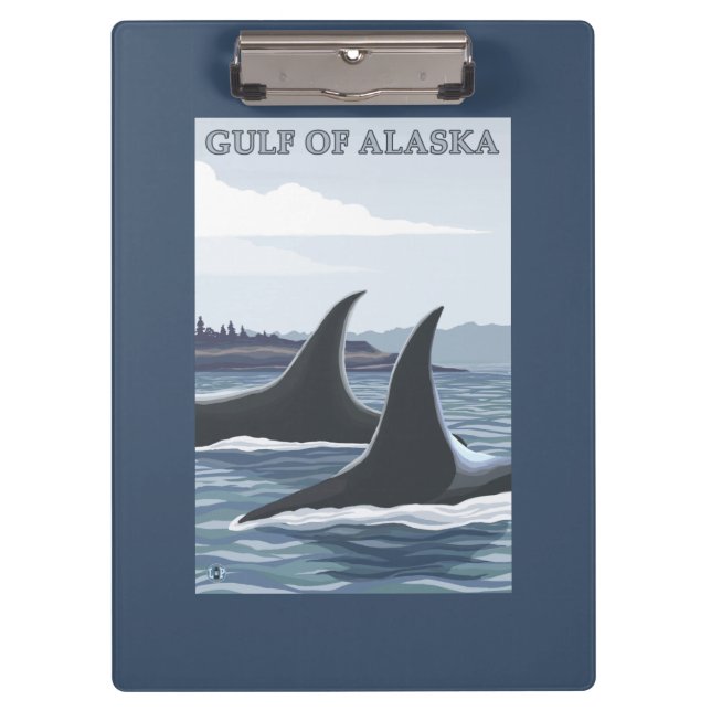 Porte-bloc Baleines #1 - le golfe d'Alaska d'orque (Devant)