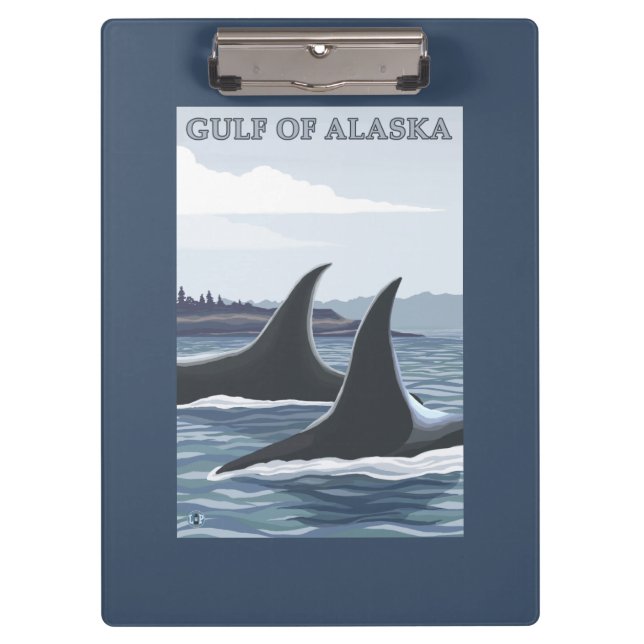Porte-bloc Baleines #1 - le golfe d'Alaska d'orque (Devant)