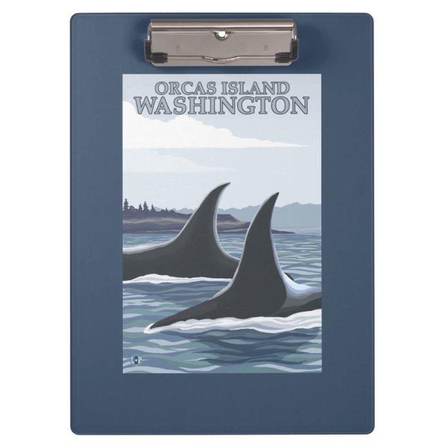 Porte-bloc Baleines #1 - orques île, Washington d'orque (Devant)