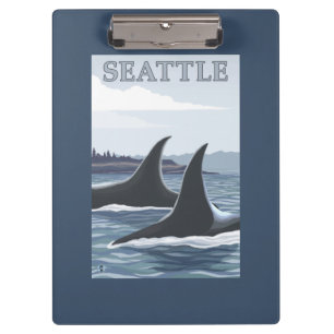 Porte-bloc Baleines #1 - Seattle, Washington d'orque