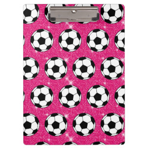 Porte-bloc Balle de Football Rose Givre Paillettes Joueur de