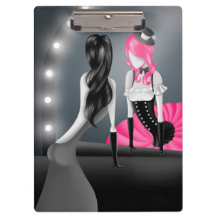 Porte-bloc Ballerine et danseuse excentrique reflet rose