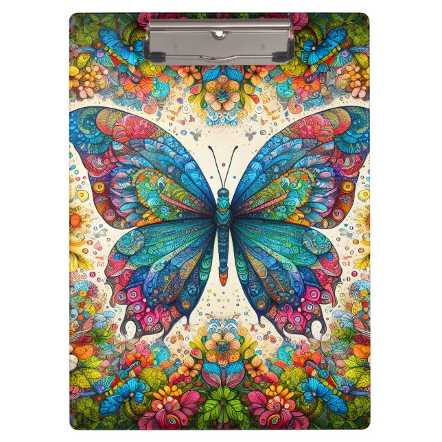 Porte-bloc Ballet arc-en-ciel d'un papillon (Devant)