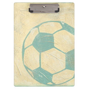 Porte-bloc Ballon de football bleu en pastel par Chariklia