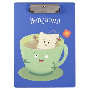 Porte-bloc Bande dessinée de la tasse de thé mignonne humour 