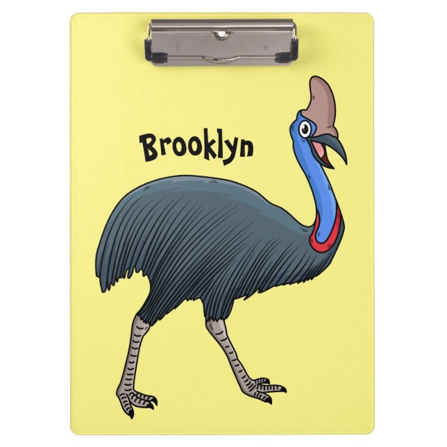 Porte-bloc Bande dessinée d'oiseau joyeux (Devant)