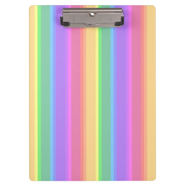 Porte-bloc Bandes arc-en-ciel pastel (Devant)