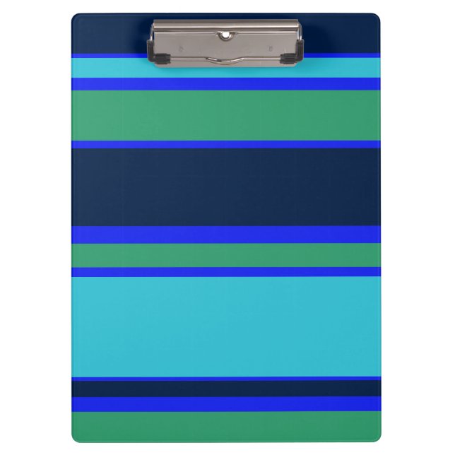 Porte-bloc Bandes bleues et vertes (Devant)