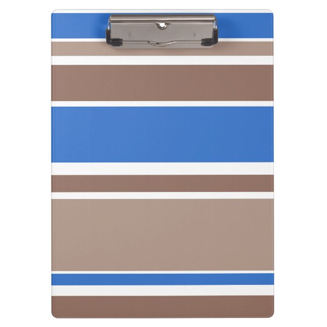 Porte-bloc Bandes Brown et bleues (Devant)