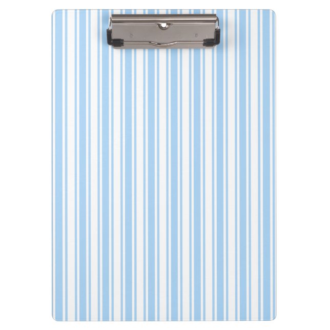 Porte-bloc Bandes de bonbons bleu pâle et blanc (Devant)