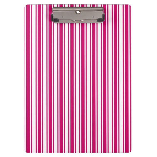 Porte-bloc Bandes de bonbons cerises et blanches (Devant)