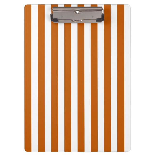 Porte-bloc Bandes de bonbons orange et blanc brûlés (Devant)