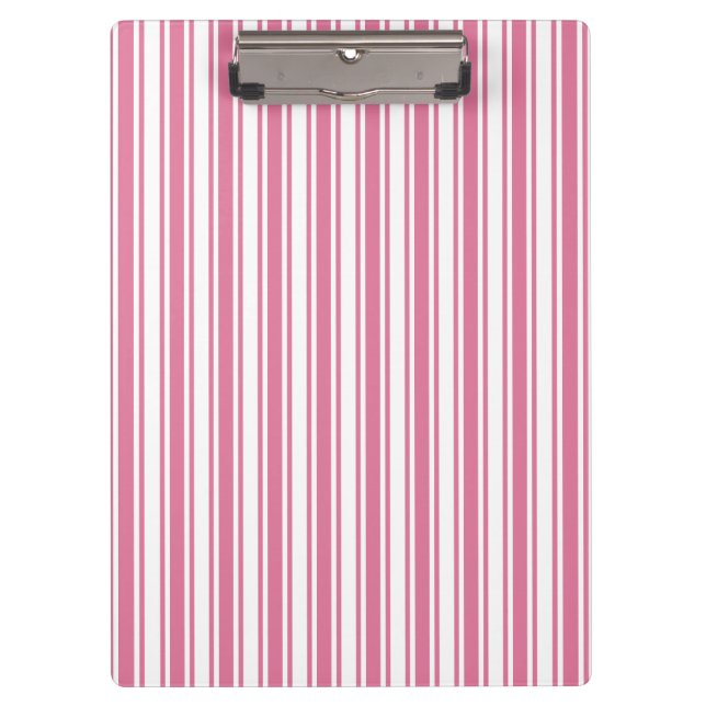 Porte-bloc Bandes de bonbons roses et blanches (Devant)
