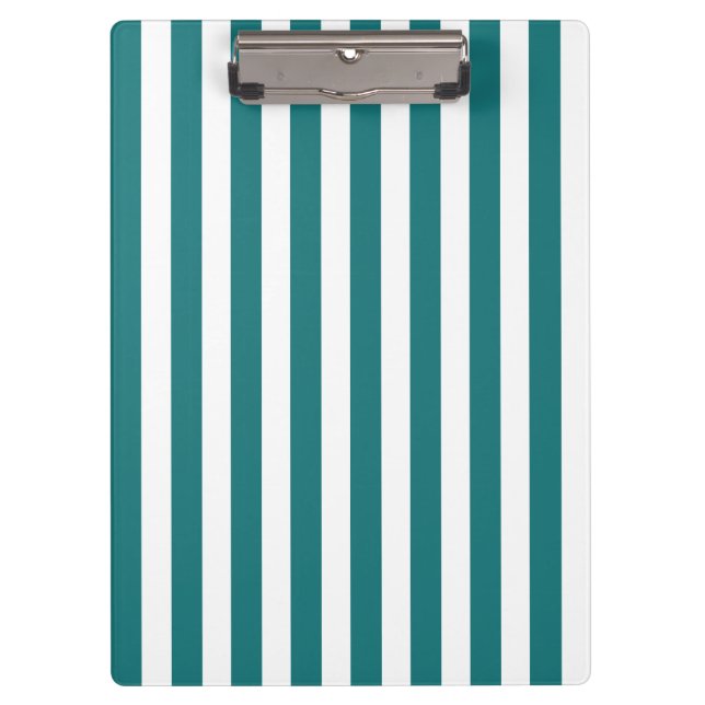 Porte-bloc Bandes de bonbons turquoises et blanches (Devant)