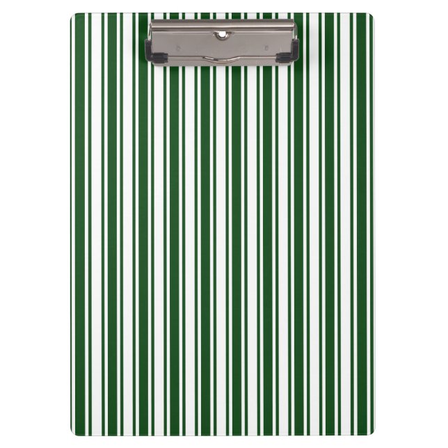 Porte-bloc Bandes de bonbons vert foncé et blanc (Devant)