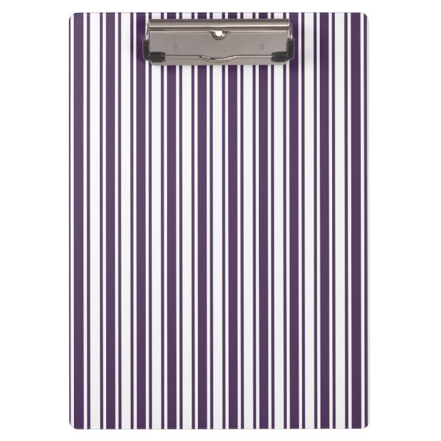 Porte-bloc Bandes de bonbons violettes foncées et blanches (Devant)