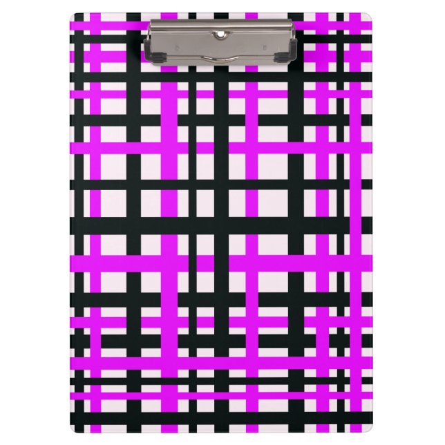 Porte-bloc Bandes d'enchaînement noir blanc rose (Devant)