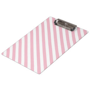 Porte-bloc Bandes roses et blanches
