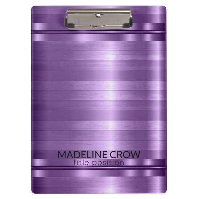 Porte-bloc Bandes simples violettes (Devant)