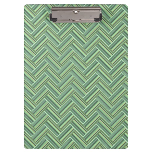 Porte-bloc Bandes vert olive double tissage (Devant)