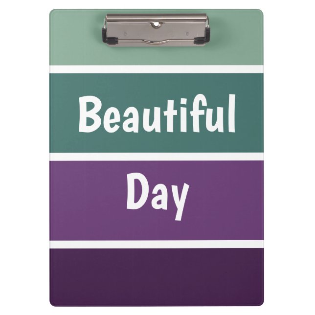 Porte-bloc Bandes Vertes Et Violettes (Devant)