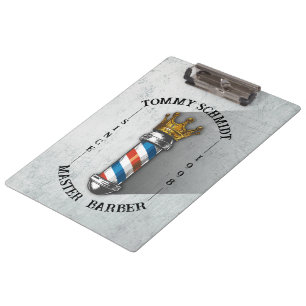 Porte-bloc Barber Hair Shop King Crown Barber Pole Hair Salon