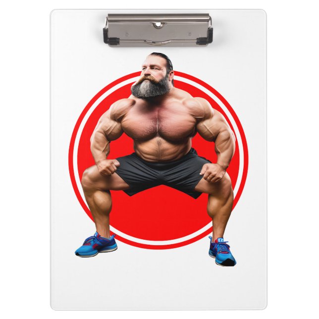 Porte-bloc Barbu Musclé (Devant)