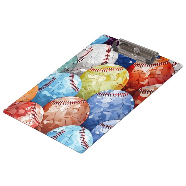 Porte-bloc Baseballs multicolores funky (Incliné)
