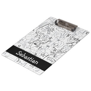 Porte-bloc Bateau-fusée Robot Personnalisé Et Lune Alien