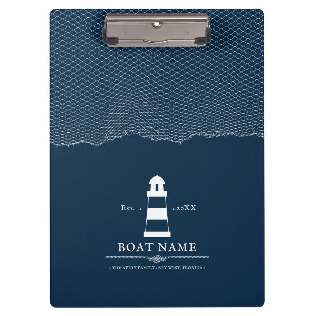 Porte-bloc Bateau phare personnalisé Nautique (Devant)