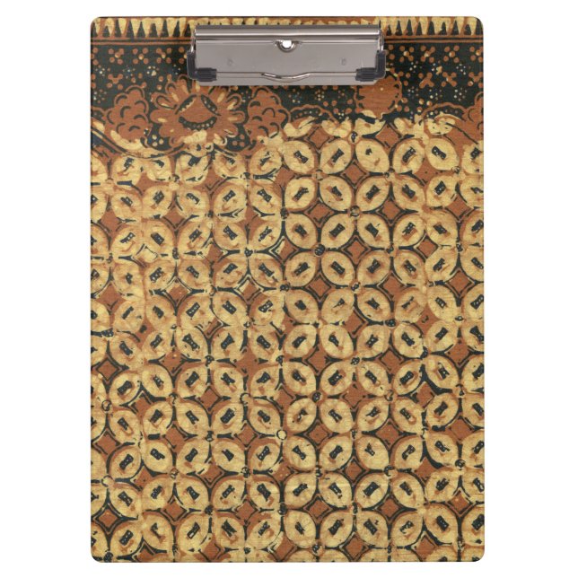Porte-bloc Batik Earthy Grain de Café Élégant Rustique Rugueu (Devant)