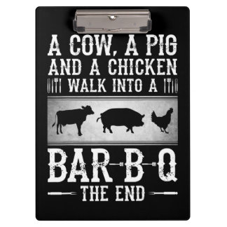 Porte-bloc BBQ | Une Vache Un Cochon Et Un Poulet Marcher Dan