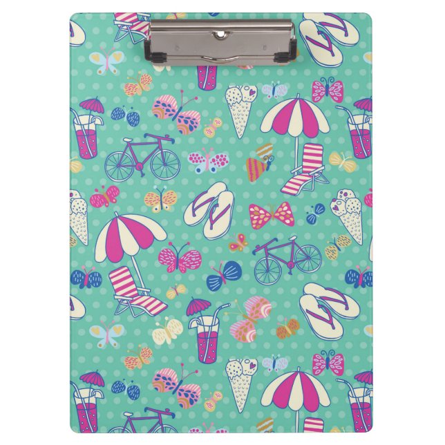 Porte-bloc Beau motif avec des éléments d'été (Devant)