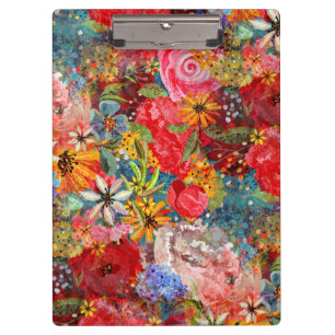 Porte-bloc Beau motif floral Abstrait coloré brillant