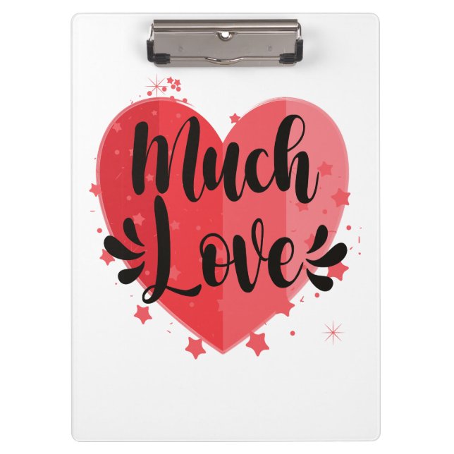 Porte-bloc Beaucoup d'amour, grand coeur (Devant)