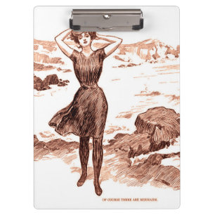 Porte-bloc Beauté de bain sirène de plage Gibson vintage