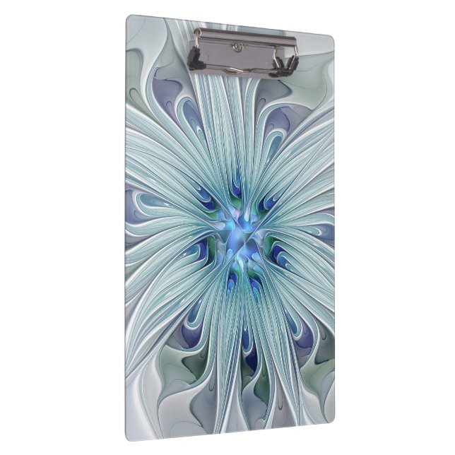 Porte-bloc Beauté florale Abstraite moderne Blue Pastel Flowe (Swatch)