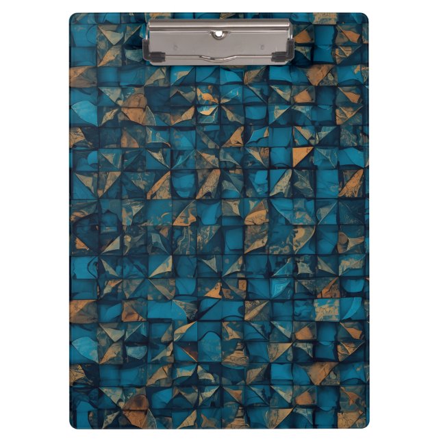 Porte-bloc Beautiful Patchwork "Look" in Dark Teal (Devant)