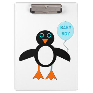 Porte-bloc Bébé bleu mignon garçon Porte - bloc de pingouin