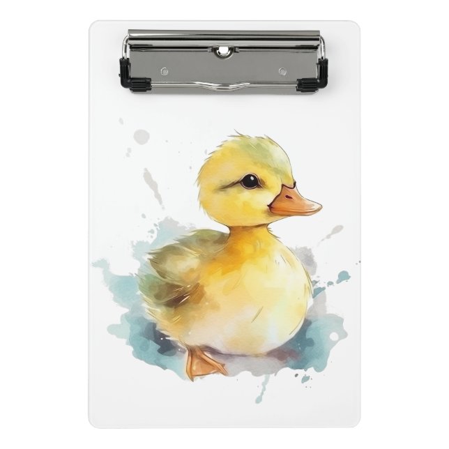 Porte-bloc Bébé Canard Aquarelle Mini Porte - bloc (Devant)