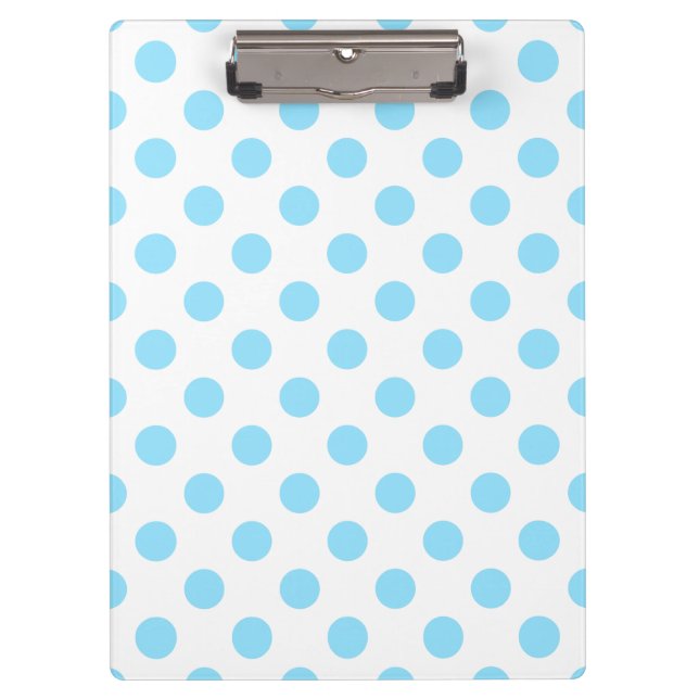 Porte-bloc Bébé pois bleu et blanc (Devant)