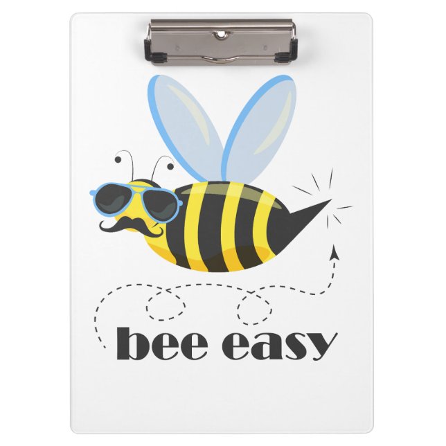 Porte-bloc Bee caractère avec mustache lunettes de soleil Bee (Devant)