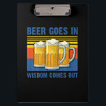Porte-bloc Beer Goes In Wisdom Comes Out Vintage Birthday<br><div class="desc">Beer Goes In Wisdom Comes Out Vintage Birthday</div>