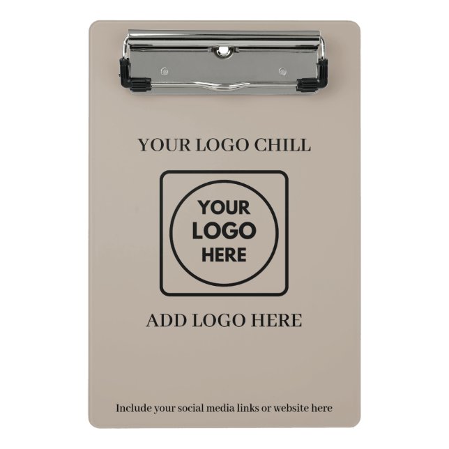 Porte-bloc Beige Sand Custom Logo Mini clipboard (Devant)